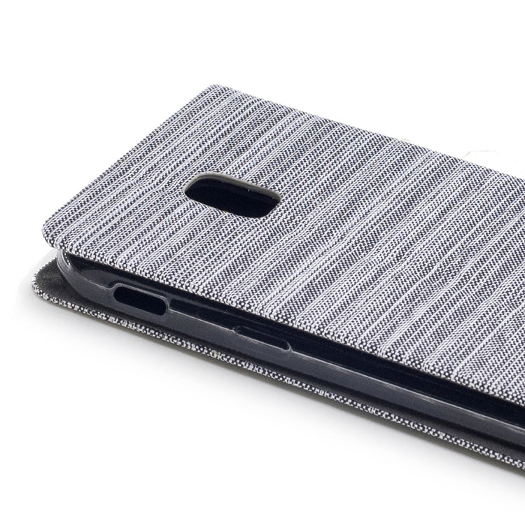 For Galaxy J5 (2017) / J530 ( EU Version) Canvas Texture PU + TPU Horizontal Flip Leather Case with Holder & Card Slots