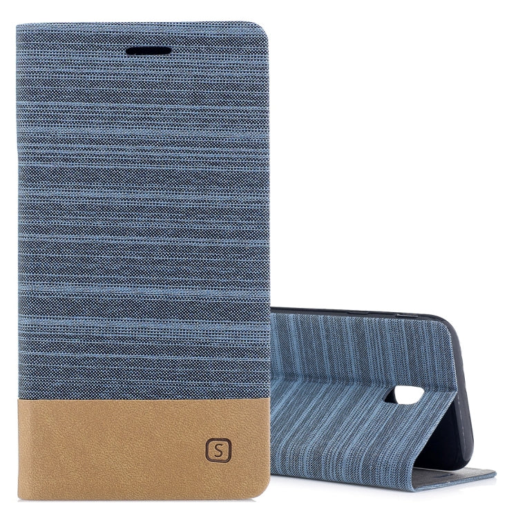For Galaxy J5 (2017) / J530 ( EU Version) Canvas Texture PU + TPU Horizontal Flip Leather Case with Holder & Card Slots