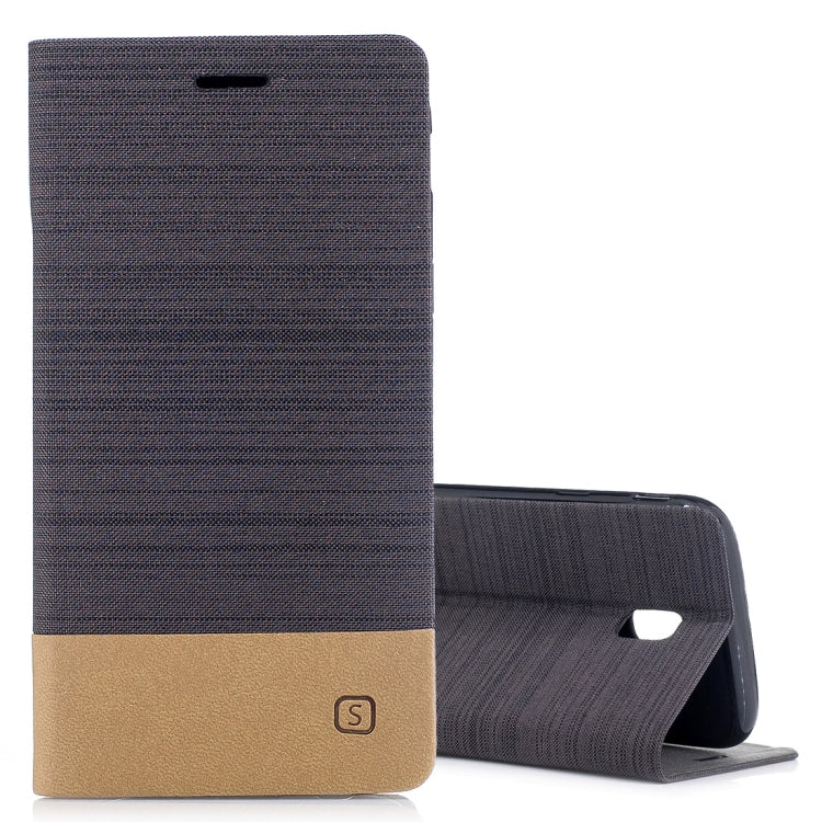 For Galaxy J5 (2017) / J530 ( EU Version) Canvas Texture PU + TPU Horizontal Flip Leather Case with Holder & Card Slots
