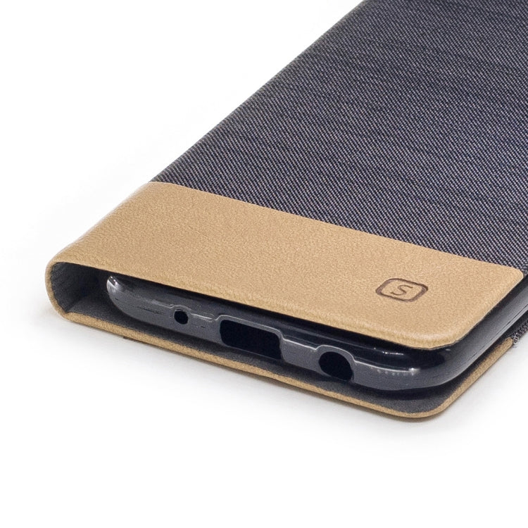 For Galaxy J5 (2017) / J530 ( EU Version) Canvas Texture PU + TPU Horizontal Flip Leather Case with Holder & Card Slots
