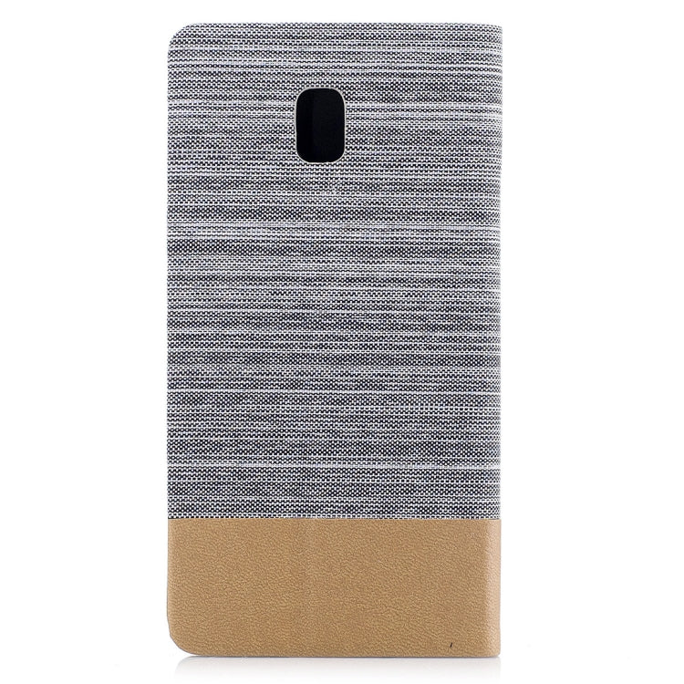 For Galaxy J7 (2017) / J730 ( EU Version) Canvas Texture PU + TPU Horizontal Flip Leather Case with Holder & Card Slots