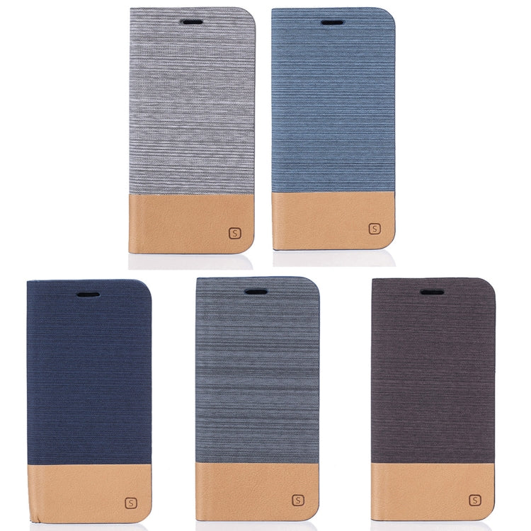 For Galaxy J7 (2017) / J730 ( EU Version) Canvas Texture PU + TPU Horizontal Flip Leather Case with Holder & Card Slots