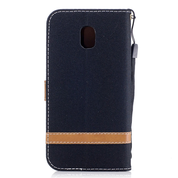 For Galaxy J3 (2017) / J330 ( EU Version) Denim Texture Leather Case with Holder & Card Slots & Wallet & Lanyard
