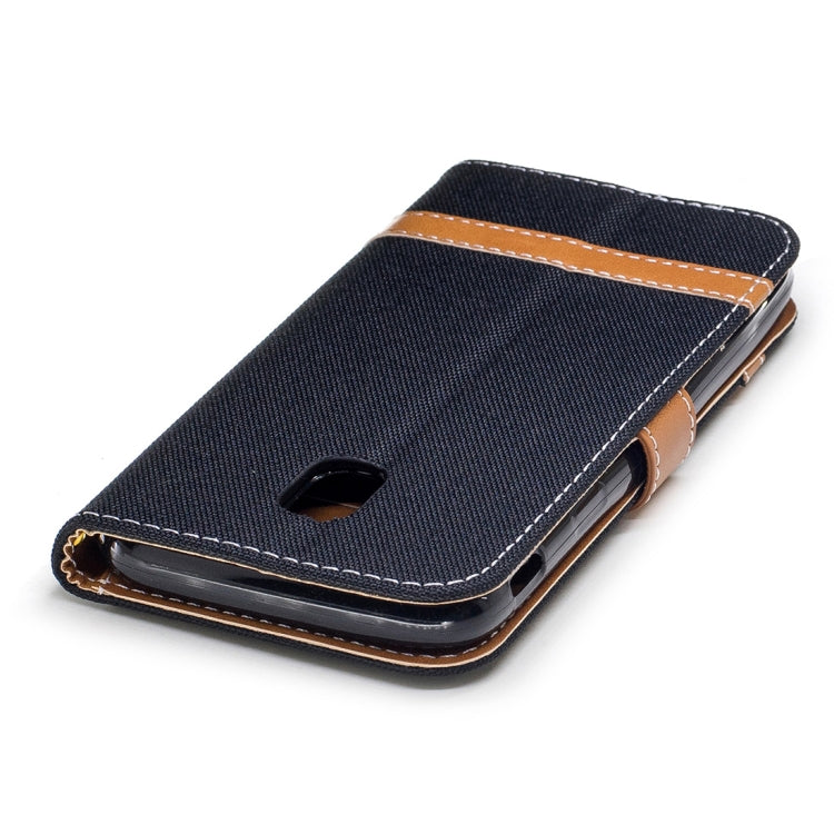 For Galaxy J3 (2017) / J330 ( EU Version) Denim Texture Leather Case with Holder & Card Slots & Wallet & Lanyard
