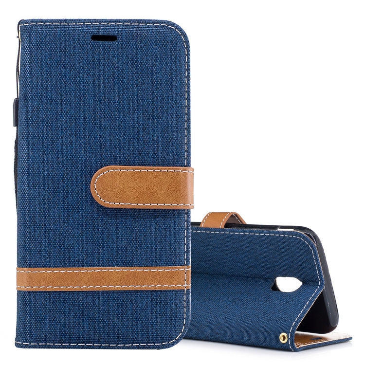 For Galaxy J3 (2017) / J330 ( EU Version) Denim Texture Leather Case with Holder & Card Slots & Wallet & Lanyard