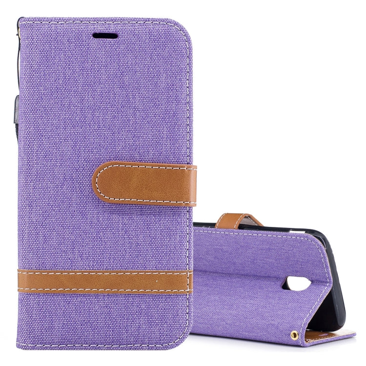 For Galaxy J3 (2017) / J330 ( EU Version) Denim Texture Leather Case with Holder & Card Slots & Wallet & Lanyard