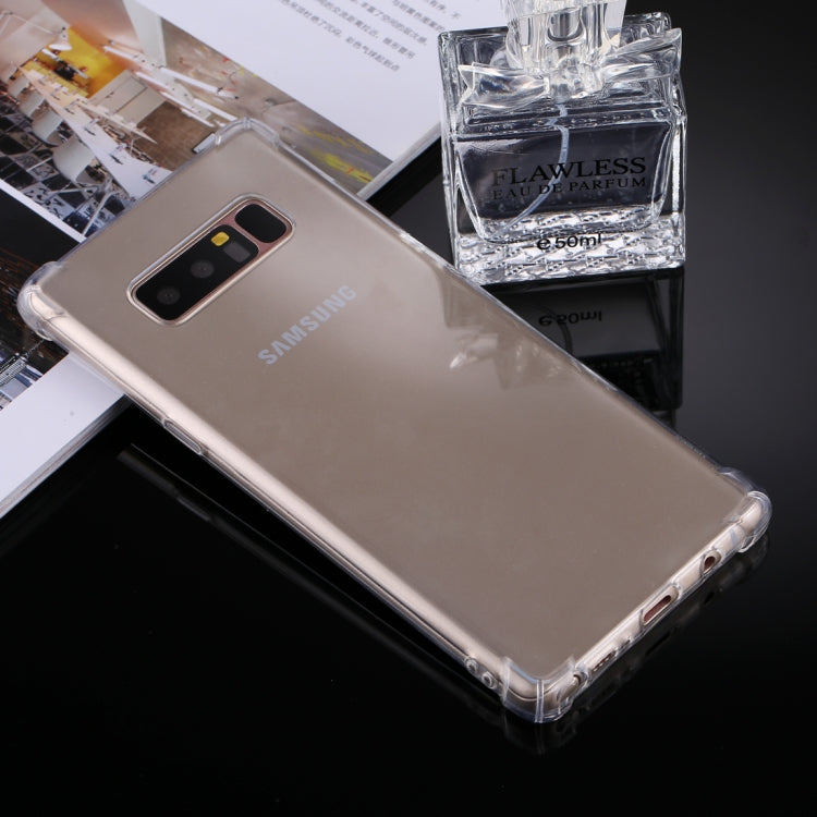 For Galaxy Note 8 Transparent Shock-resistant Cushion TPU Protective Back Cover Case(Transparent)