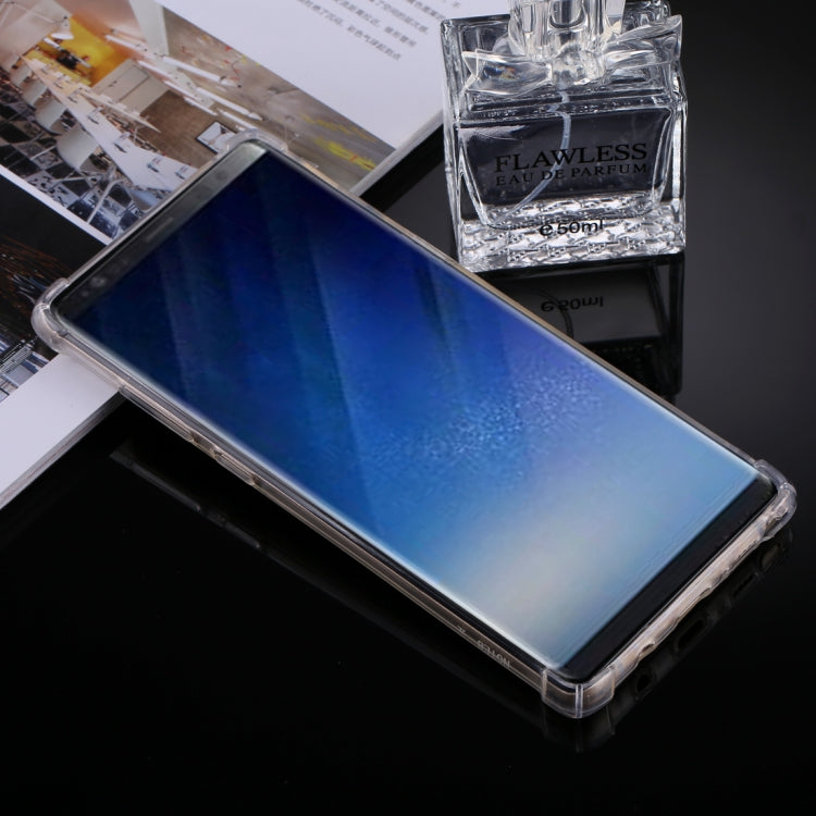 For Galaxy Note 8 Transparent Shock-resistant Cushion TPU Protective Back Cover Case(Transparent)