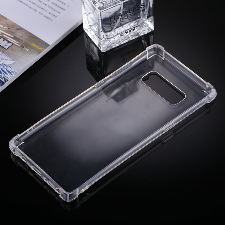 For Galaxy Note 8 Transparent Shock-resistant Cushion TPU Protective Back Cover Case(Transparent)