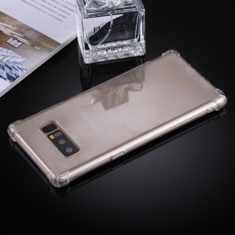 For Galaxy Note 8 Transparent Shock-resistant Cushion TPU Protective Back Cover Case(Transparent)