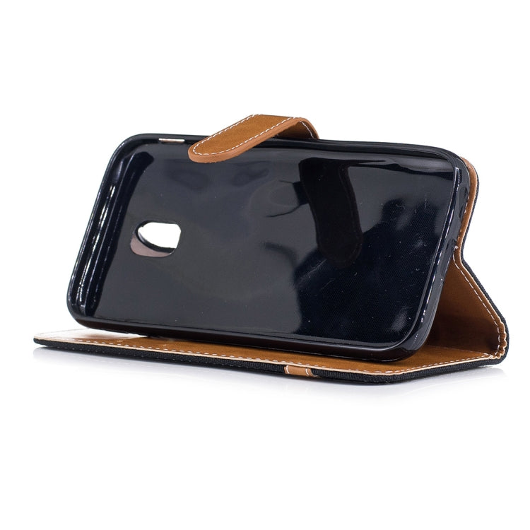 For Galaxy J5 (2017) / J530 ( EU Version) Denim Texture Leather Case with Holder & Card Slots & Wallet & Lanyard