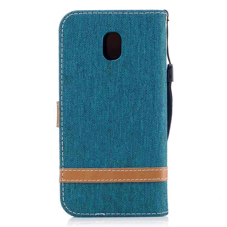 For Galaxy J5 (2017) / J530 ( EU Version) Denim Texture Leather Case with Holder & Card Slots & Wallet & Lanyard