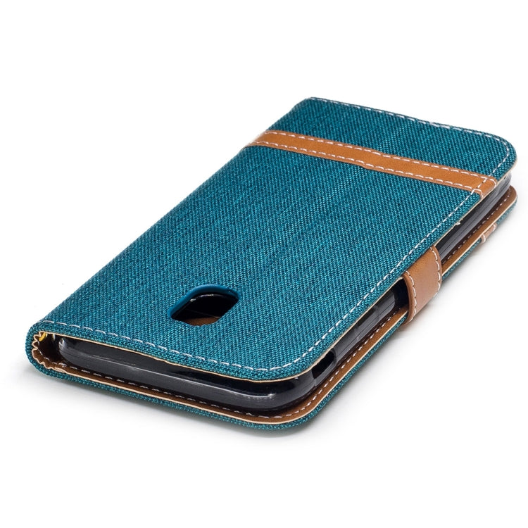For Galaxy J5 (2017) / J530 ( EU Version) Denim Texture Leather Case with Holder & Card Slots & Wallet & Lanyard