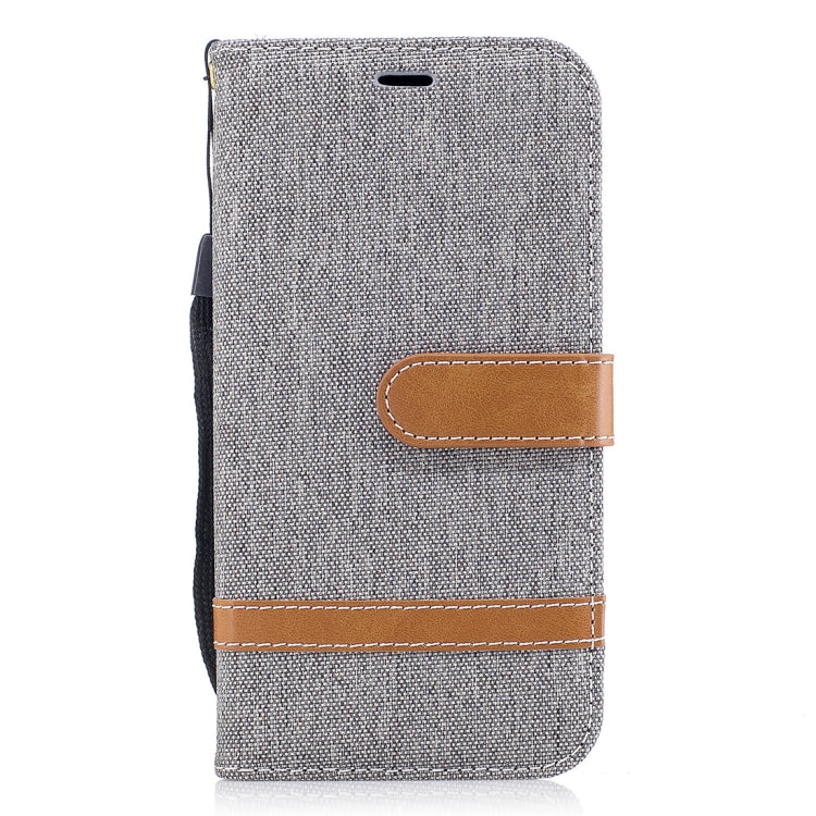 For Galaxy J5 (2017) / J530 ( EU Version) Denim Texture Leather Case with Holder & Card Slots & Wallet & Lanyard