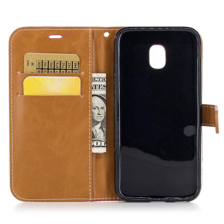 For Galaxy J5 (2017) / J530 ( EU Version) Denim Texture Leather Case with Holder & Card Slots & Wallet & Lanyard