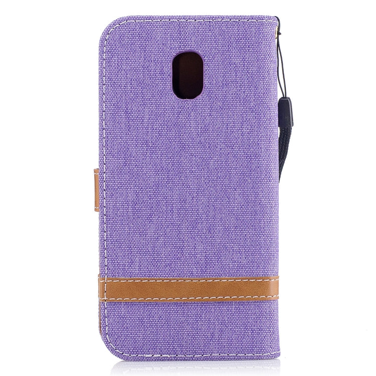 For Galaxy J5 (2017) / J530 ( EU Version) Denim Texture Leather Case with Holder & Card Slots & Wallet & Lanyard