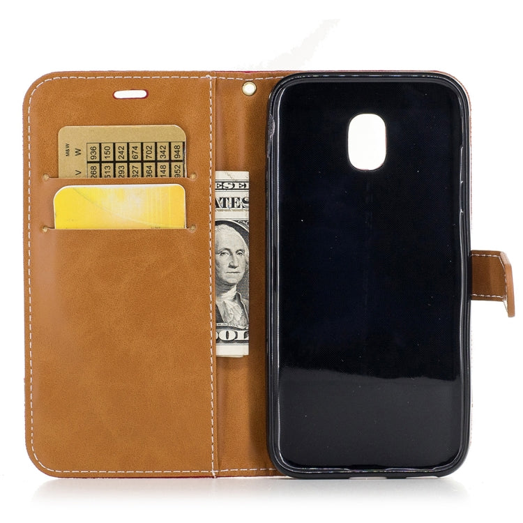 For Galaxy J5 (2017) / J530 ( EU Version) Denim Texture Leather Case with Holder & Card Slots & Wallet & Lanyard