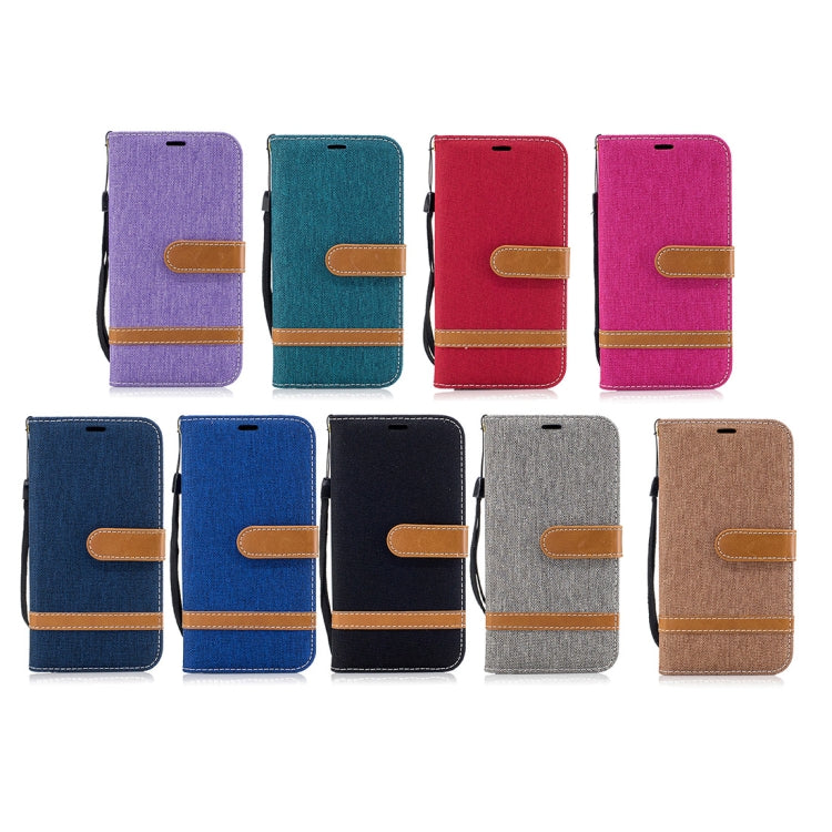 For Galaxy J5 (2017) / J530 ( EU Version) Denim Texture Leather Case with Holder & Card Slots & Wallet & Lanyard