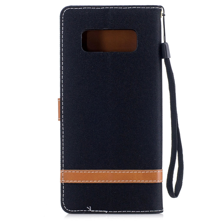 For Galaxy Note 8 Denim Texture Leather Case with Holder & Card Slots & Wallet & Lanyard