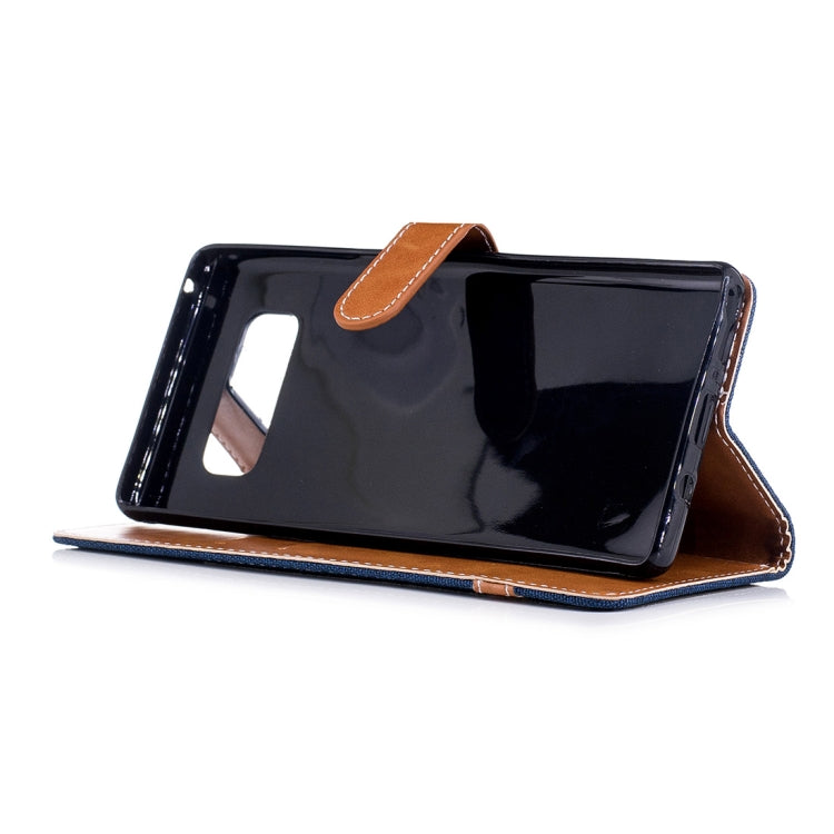For Galaxy Note 8 Denim Texture Leather Case with Holder & Card Slots & Wallet & Lanyard