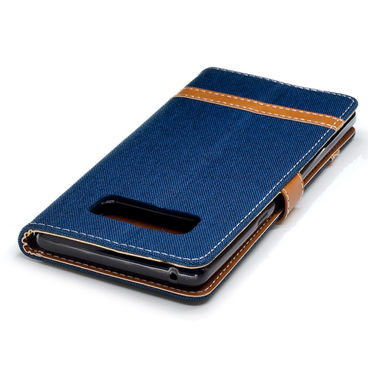 For Galaxy Note 8 Denim Texture Leather Case with Holder & Card Slots & Wallet & Lanyard