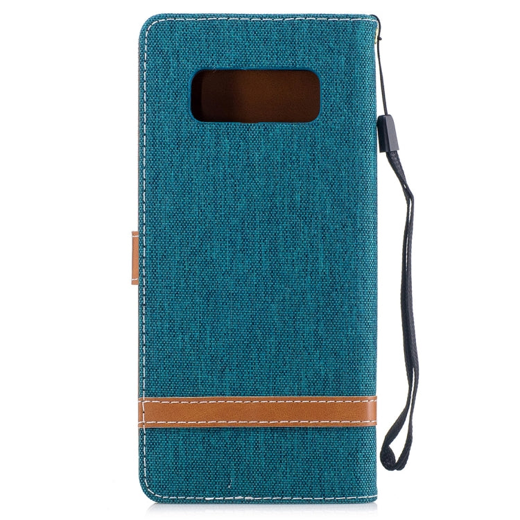 For Galaxy Note 8 Denim Texture Leather Case with Holder & Card Slots & Wallet & Lanyard