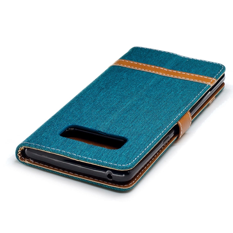 For Galaxy Note 8 Denim Texture Leather Case with Holder & Card Slots & Wallet & Lanyard