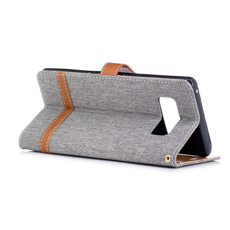 For Galaxy Note 8 Denim Texture Leather Case with Holder & Card Slots & Wallet & Lanyard