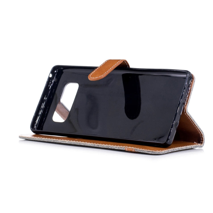 For Galaxy Note 8 Denim Texture Leather Case with Holder & Card Slots & Wallet & Lanyard