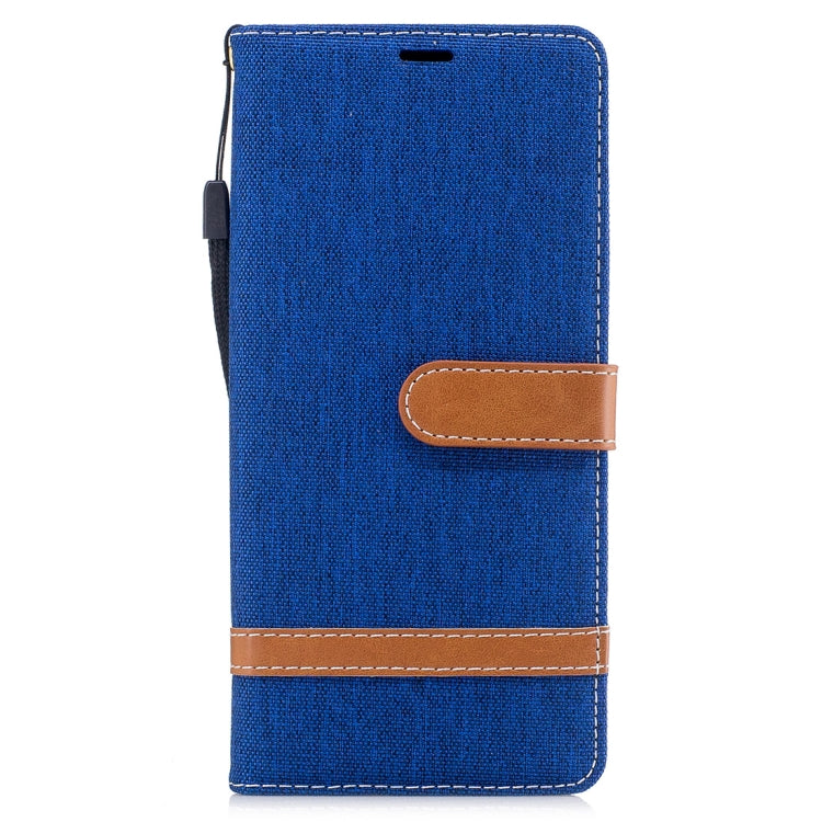 For Galaxy Note 8 Denim Texture Leather Case with Holder & Card Slots & Wallet & Lanyard