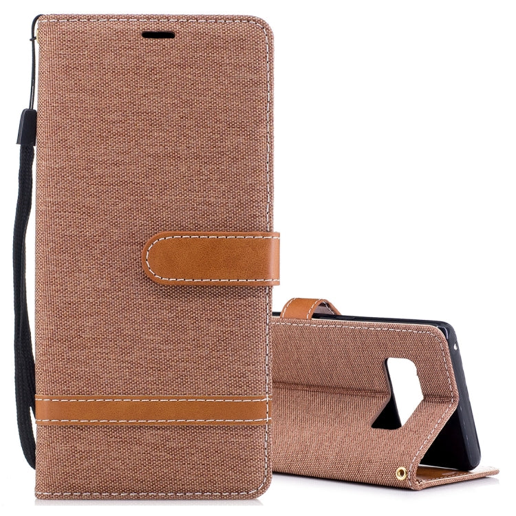 For Galaxy Note 8 Denim Texture Leather Case with Holder & Card Slots & Wallet & Lanyard