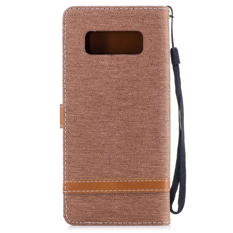 For Galaxy Note 8 Denim Texture Leather Case with Holder & Card Slots & Wallet & Lanyard