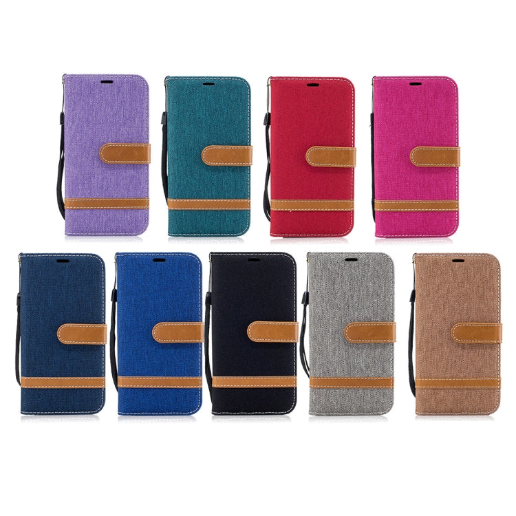 For Galaxy Note 8 Denim Texture Leather Case with Holder & Card Slots & Wallet & Lanyard