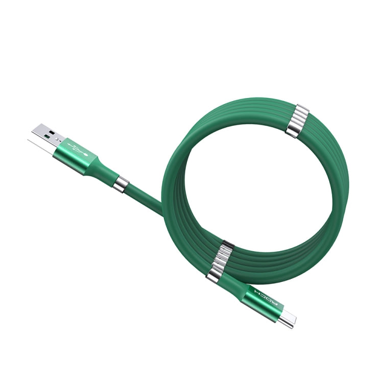 ROCK 2A Type-C / USB-C Silicone Magnetic Charging Data Cable, Length: 1.8m