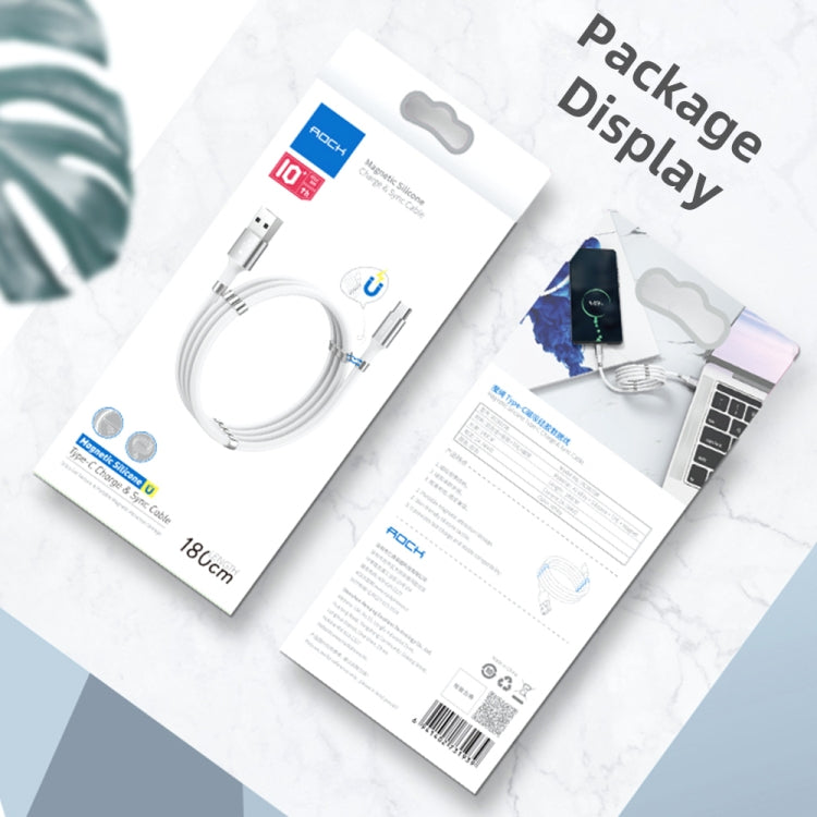 ROCK 2A Type-C / USB-C Silicone Magnetic Charging Data Cable, Length: 1.8m
