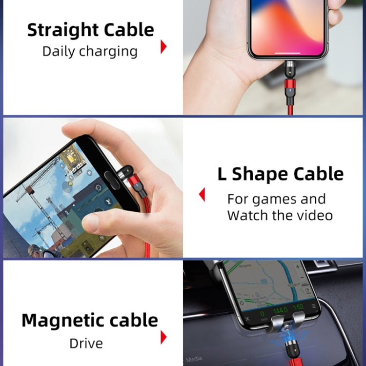 2m 2A Output USB to Micro USB Nylon Braided Rotate Magnetic Charging Cable