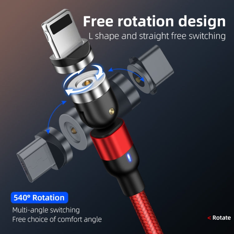 2m 2A Output USB to Micro USB Nylon Braided Rotate Magnetic Charging Cable