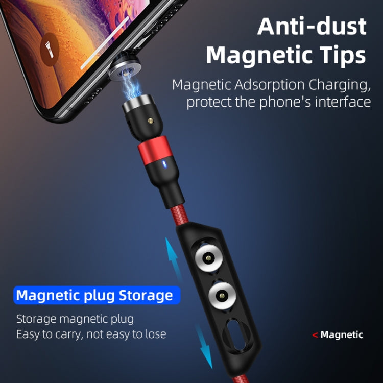 2m 2A Output USB to Micro USB Nylon Braided Rotate Magnetic Charging Cable