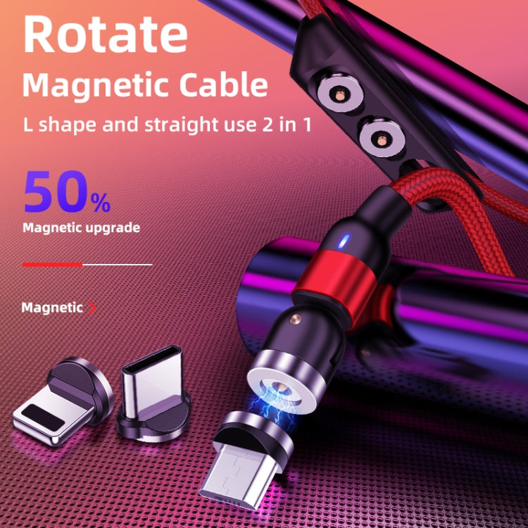 2m 2A Output USB to Micro USB Nylon Braided Rotate Magnetic Charging Cable