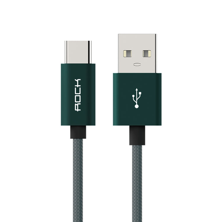 ROCK 1m Metal Weave Style USB to USB-C / Type-C Data Sync Charging Cable for Samsung Galaxy S8 & S8 + / LG G6 / Huawei P10 & P10 Plus / Oneplus 5 and other Smartphones