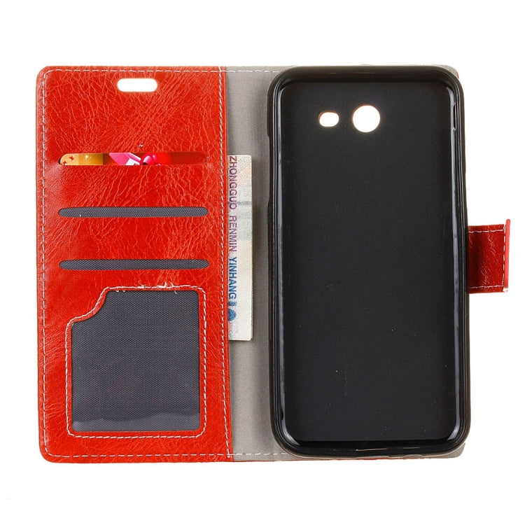 For Galaxy J3 Emerge Retro Crazy Horse Texture Horizontal Flip Leather Case with Holder & Card Slots & Wallet & Photo Frame