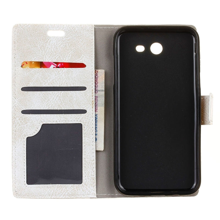 For Galaxy J3 Emerge Retro Crazy Horse Texture Horizontal Flip Leather Case with Holder & Card Slots & Wallet & Photo Frame