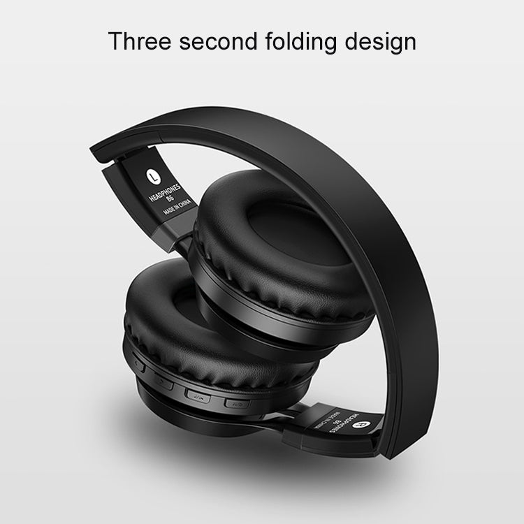 B6 Over-Ear Wireless Headphones Adjustable Foldable Bluetooth Headset with Mic
