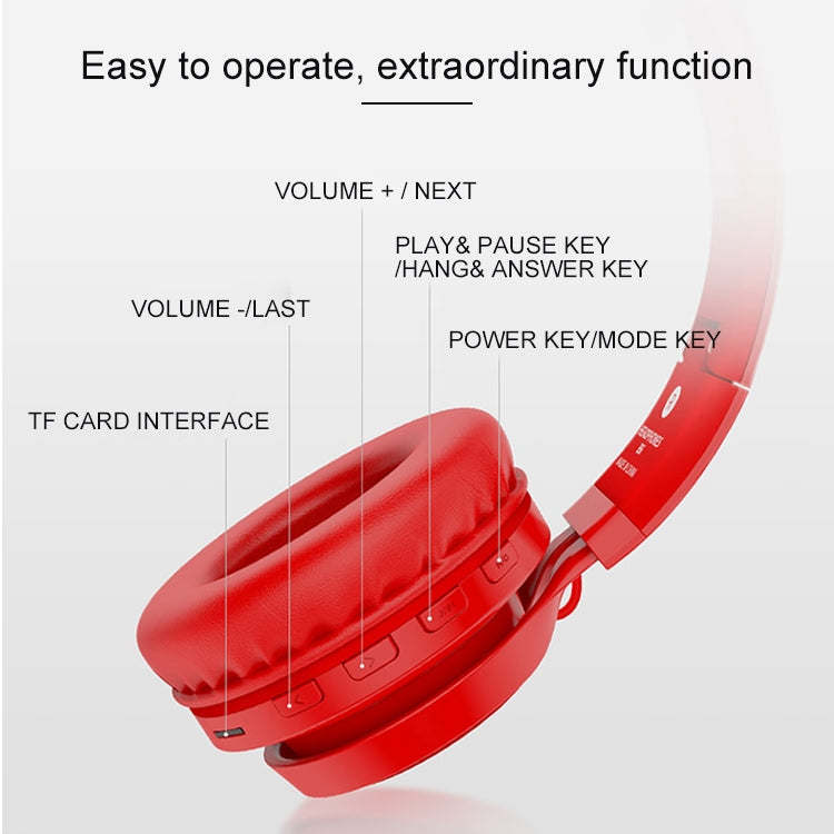 B6 Over-Ear Wireless Headphones Adjustable Foldable Bluetooth Headset with Mic