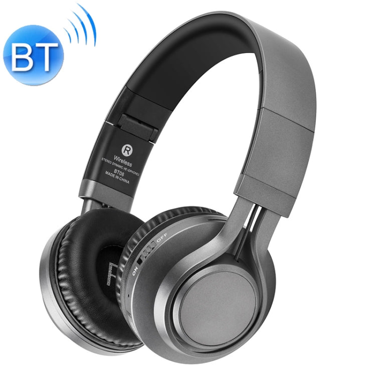 BT-08 Over-Ear Wireless Headphones Adjustable Foldable Bluetooth Headset with Mic