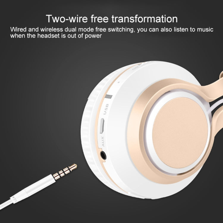 BT-08 Over-Ear Wireless Headphones Adjustable Foldable Bluetooth Headset with Mic