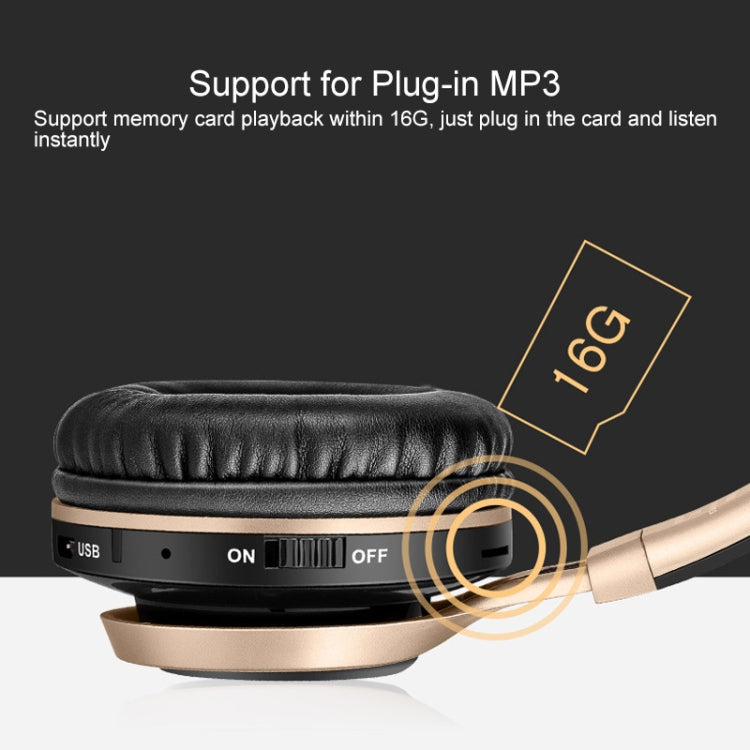 BT-08 Over-Ear Wireless Headphones Adjustable Foldable Bluetooth Headset with Mic