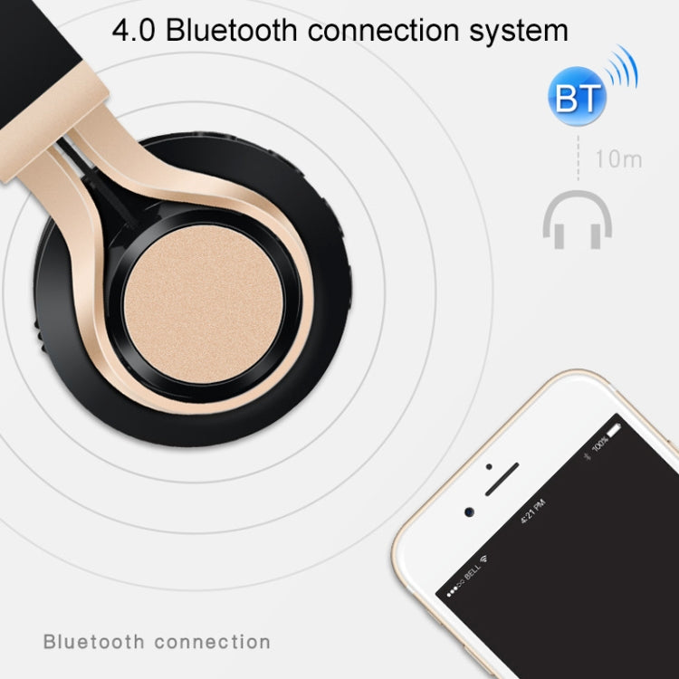 BT-08 Over-Ear Wireless Headphones Adjustable Foldable Bluetooth Headset with Mic