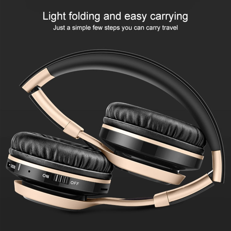 BT-08 Over-Ear Wireless Headphones Adjustable Foldable Bluetooth Headset with Mic