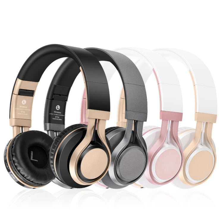 BT-08 Over-Ear Wireless Headphones Adjustable Foldable Bluetooth Headset with Mic